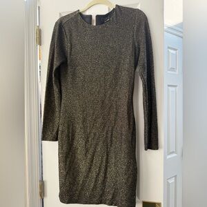 Ted Baker Black Sparkle Long Sleeve Dress